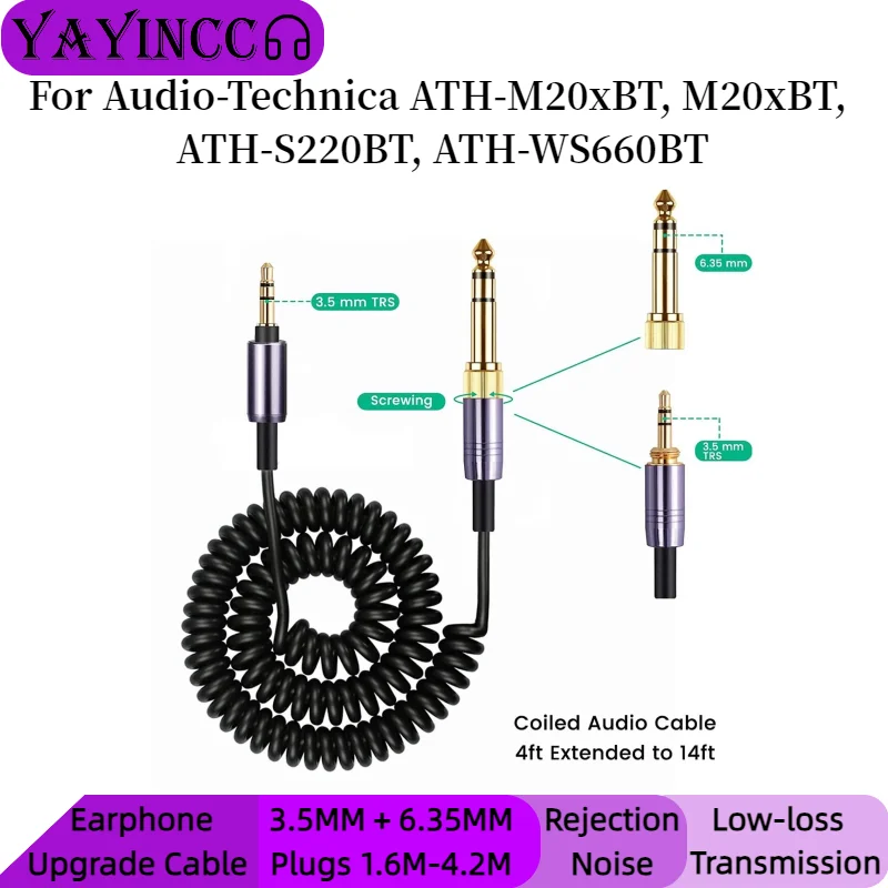 Replacement 3.5MM+6.35MM Plugs - Audio Technica Headphone Ath-Ws660Bt ulasan dan harga