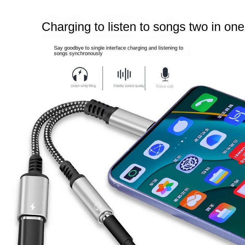 10/60W PD Fast Charger Cable 2 - Earphone Splitter Jack ulasan dan harga