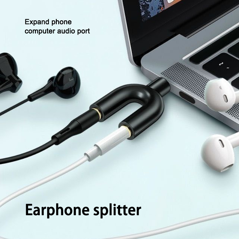3.5mm headphone splitter micro - Earphone Splitter Jack ulasan dan harga